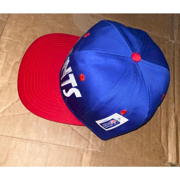 Vintage New York Giants Annco Snapback Hat NWT Deadstock Blue Red NFL - Picture 3 of 14